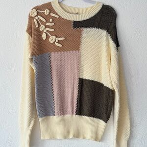 Colorblock Patchwork Sweater